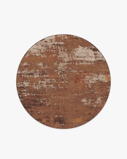 Patina Copper Multicolour Rug Orange - 185 Round - Machine Washable Area Rug - Kid & Pet Friendly - Indoor Rugs - Ruggable - image 1