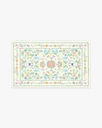 Springtime Lullaby Ivory Multicolour Rug - 90x150 - Machine Washable Area Rug - Kid & Pet Friendly - Indoor Rugs - Ruggable - thumbnail 1