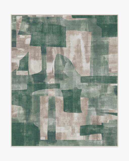 Kasbah Olive Rug Green - 245x305 - Machine Washable Area Rug - Kid & Pet Friendly - Indoor Rugs - Ruggable - image 1