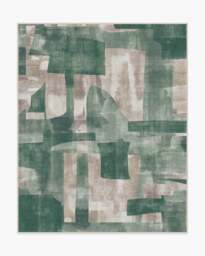 Kasbah Olive Rug Green - 245x305 - Machine Washable Area Rug - Kid & Pet Friendly - Indoor Rugs - Ruggable - thumbnail 1