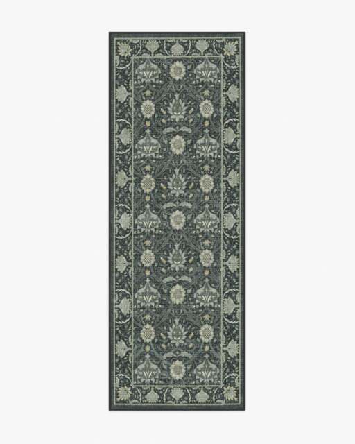 Montreal Charcoal & Abalone Rug by Morris & Co. - 75x215 - Machine Washable Area Rug - Kid & Pet Friendly - Indoor Rugs - Ruggable - image 1