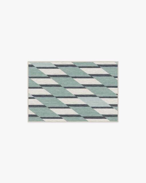 Tess Soft Teal Flatwoven Rug - 60x90 - Machine Washable Area Rug - Kid & Pet Friendly - Indoor Rugs - Ruggable - image 1