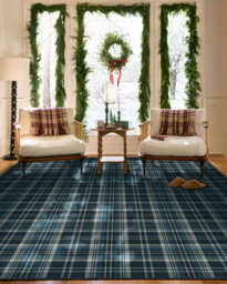 Dress Stewart Tartan Navy Flatwoven Rug - 275x365 - Machine Washable Area Rug - Kid & Pet Friendly - Indoor Rugs - Ruggable - thumbnail 3