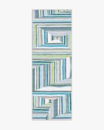 Riviera Teal Outdoor Rug - 75x215 - Machine Washable Area Rug - Kid & Pet Friendly - Outdoor Rugs - Ruggable - thumbnail 1