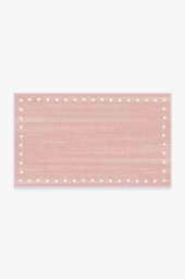 Dot Border Pink Rug - 90x150 - Machine Washable Area Rug - Kid & Pet Friendly - Indoor Rugs - Ruggable