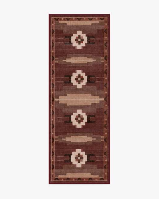 Annika Rust Red Rug - 75x215 - Machine Washable Area Rug - Kid & Pet Friendly - Indoor Rugs - Ruggable - image 1