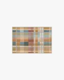 Margot Plaid Ochre Multicolour Flatwoven Rug Brown - 60x90 - Machine Washable Area Rug - Kid & Pet Friendly - Indoor Rugs - Ruggable - thumbnail 1