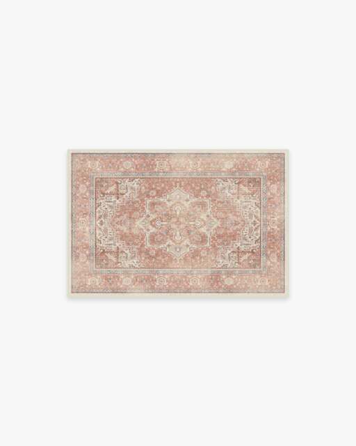 Kamran Rose Rug Pink - 60x90 - Machine Washable Area Rug - Kid & Pet Friendly - Indoor Rugs - Ruggable - image 1