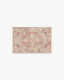 Kamran Rose Rug Pink - 60x90 - Machine Washable Area Rug - Kid & Pet Friendly - Indoor Rugs - Ruggable - thumbnail 1
