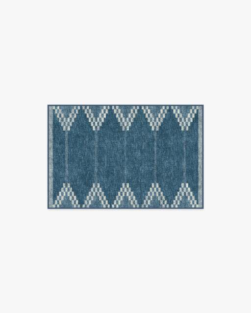 Sloane Blue Rug - 60x90 - Machine Washable Area Rug - Kid & Pet Friendly - Indoor Rugs - Ruggable - image 1
