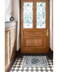 Kira Delft Blue Flatwoven Rug - 120x185 - Machine Washable Area Rug - Kid & Pet Friendly - Indoor Rugs - Ruggable - thumbnail 2