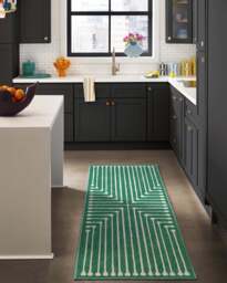 Inkdrop Green Rug by Jonathan Adler - 75x215 - Machine Washable Area Rug - Kid & Pet Friendly - Indoor Rugs - Ruggable - thumbnail 2