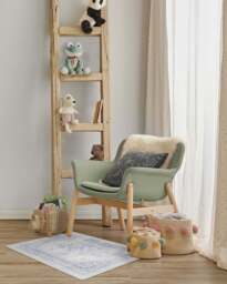 Kira Soft Blue Rug - 60x90 - Machine Washable Area Rug - Kid & Pet Friendly - Indoor Rugs - Ruggable - thumbnail 2