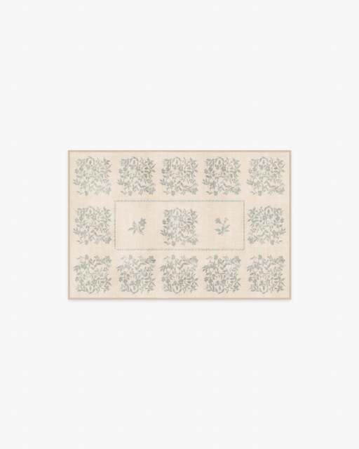 Iona Cream & Sage Green Rug - 60x90 - Machine Washable Area Rug - Kid & Pet Friendly - Indoor Rugs - Ruggable - image 1
