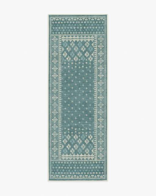 Fernanda Slate Blue Rug - 75x215 - Machine Washable Area Rug - Kid & Pet Friendly - Indoor Rugs - Ruggable - image 1