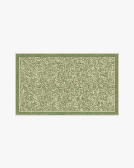 Cheeky Cheetah Green Rug - 90x150 - Machine Washable Area Rug - Kid & Pet Friendly - Indoor Rugs - Ruggable - image 1