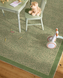 Cheeky Cheetah Green Rug - 90x150 - Machine Washable Area Rug - Kid & Pet Friendly - Indoor Rugs - Ruggable - thumbnail 2