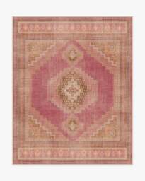 Rayne Pink & Orange Rug - 60x90 - Machine Washable Area Rug - Kid & Pet Friendly - Indoor Rugs - Ruggable - thumbnail 2