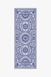 Fontaine Delft Blue Outdoor Rug - 75x215 - Machine Washable Area Rug - Kid & Pet Friendly - Outdoor Rugs - Ruggable - thumbnail 1