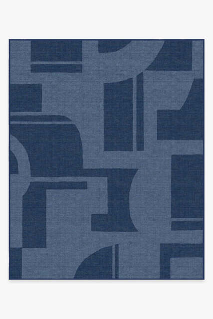 Bodin Ink Blue Outdoor Rug - 245x305 - Machine Washable Area Rug - Kid & Pet Friendly - Indoor Rugs - Ruggable - image 1
