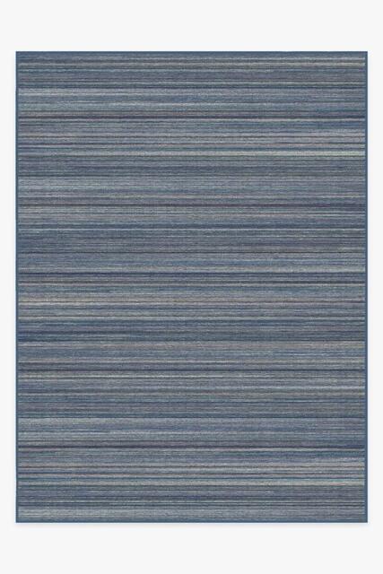 Multi Stripe Blue Flatwoven Rug - 275x365 - Machine Washable Area Rug - Kid & Pet Friendly - Indoor Rugs - Ruggable - image 1