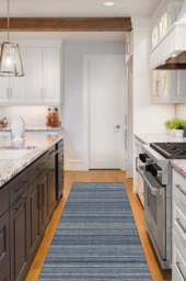 Multi Stripe Blue Flatwoven Rug - 275x365 - Machine Washable Area Rug - Kid & Pet Friendly - Indoor Rugs - Ruggable - thumbnail 2