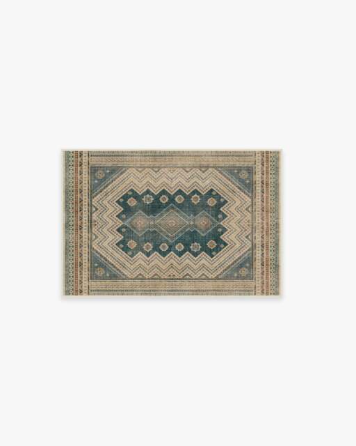 Toy Story Terrene Antique Teal Flatwoven Rug - 60x90 - Machine Washable Area Rug - Kid & Pet Friendly - Indoor Rugs - Ruggable - image 1