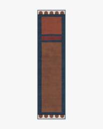 Nina Indigo & Rust Rug by Justina Blakeney - 60x90 - Machine Washable Area Rug - Kid & Pet Friendly - Indoor Rugs - Ruggable - thumbnail 2