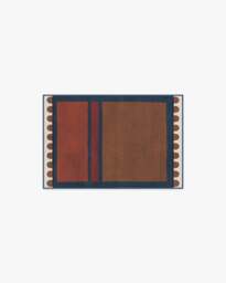Nina Indigo & Rust Rug by Justina Blakeney - 60x90 - Machine Washable Area Rug - Kid & Pet Friendly - Indoor Rugs - Ruggable - thumbnail 1