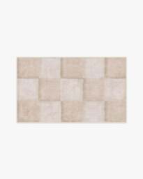 Hearth Check Neutral Flatwoven Rug - 60x90 - Machine Washable Area Rug - Kid & Pet Friendly - Indoor Rugs - Ruggable - thumbnail 2