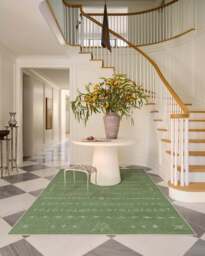 Astrid Fern Green Rug - 75x215 - Machine Washable Area Rug - Kid & Pet Friendly - Indoor Rugs - Ruggable - thumbnail 2