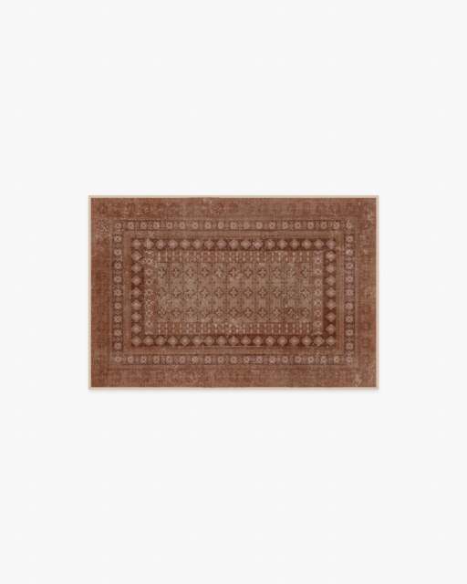 Cyrus Terracotta Flatwoven Rug - 60x90 - Machine Washable Area Rug - Kid & Pet Friendly - Indoor Rugs - Ruggable - image 1