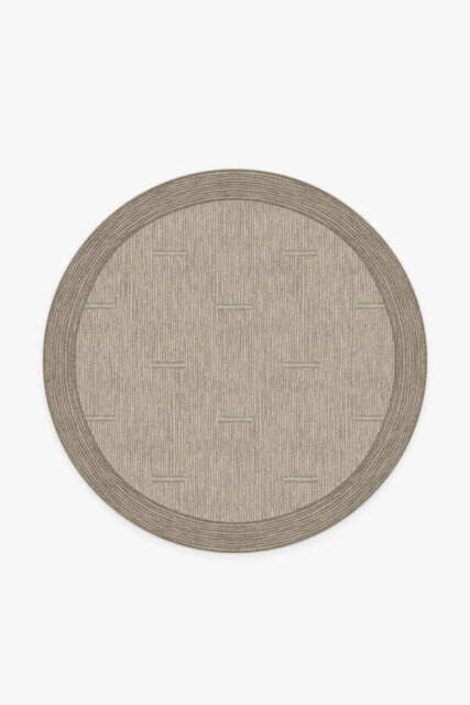 Solvi Stone Flatwoven Rug Beige - 185 Round - Machine Washable Area Rug - Kid & Pet Friendly - Indoor Rugs - Ruggable - image 1