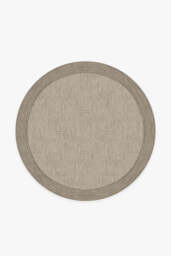 Solvi Stone Flatwoven Rug Beige - 185 Round - Machine Washable Area Rug - Kid & Pet Friendly - Indoor Rugs - Ruggable - thumbnail 1