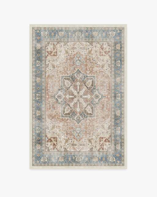 Kamran Coral Flatwoven Rug - 120x185 - Machine Washable Area Rug - Kid & Pet Friendly - Indoor Rugs - Ruggable - image 1