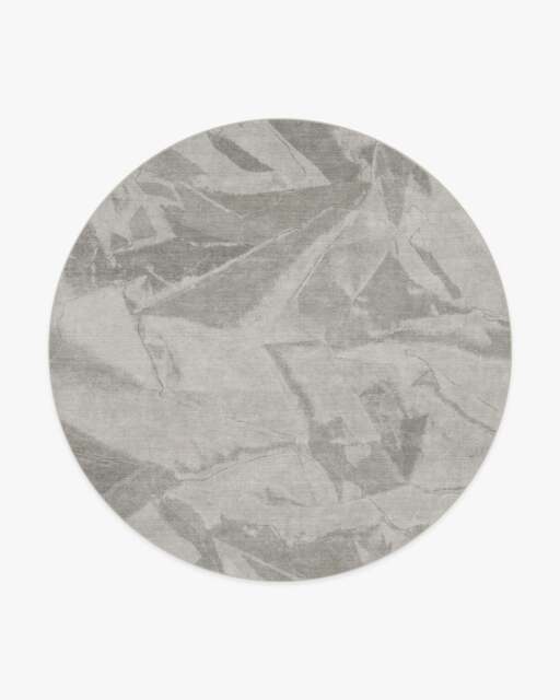 Topo Soft Grey Flatwoven Rug by Architectural Digest - 245 Round - Machine Washable Area Rug - Kid & Pet Friendly - Indoor Rugs - Ruggable - image 1