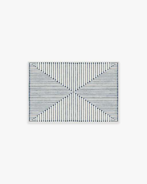 Inkdrop Slate Blue Flatwoven Rug by Jonathan Adler - 60x90 - Machine Washable Area Rug - Kid & Pet Friendly - Indoor Rugs - Ruggable - image 1