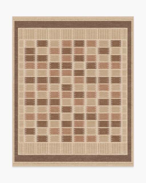 Agnes Warm Brown Flatwoven Rug - 245x305 - Machine Washable Area Rug - Kid & Pet Friendly - Indoor Rugs - Ruggable - image 1