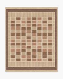 Agnes Warm Brown Flatwoven Rug - 245x305 - Machine Washable Area Rug - Kid & Pet Friendly - Indoor Rugs - Ruggable