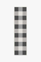 Buffalo Plaid Black & White Rug - 60x90 - Machine Washable Area Rug - Kid & Pet Friendly - Indoor Rugs - Ruggable - thumbnail 2