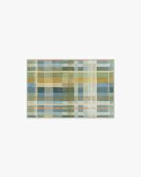 Margot Plaid Blue Flatwoven Rug - 60x90 - Machine Washable Area Rug - Kid & Pet Friendly - Indoor Rugs - Ruggable - thumbnail 1