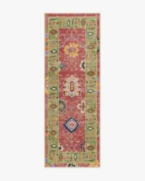 Mehr Rose & Soft Green Outdoor Rug - 75x215 - Machine Washable Area Rug - Kid & Pet Friendly - Outdoor Rugs - Ruggable - thumbnail 1