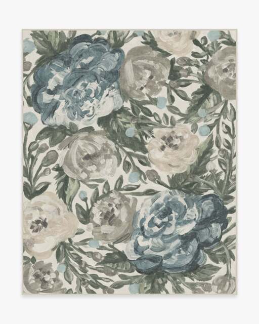Camellia Jade Rug - 245x305 - Machine Washable Area Rug - Kid & Pet Friendly - Indoor Rugs - Ruggable - image 1