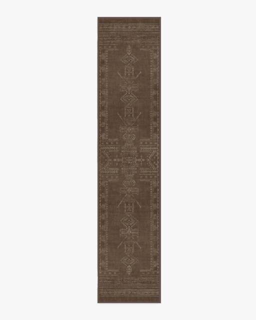 Amira Brown Flatwoven Rug by Martyn Lawrence Bullard - 75x365 - Machine Washable Area Rug - Kid & Pet Friendly - Indoor Rugs - Ruggable - image 1