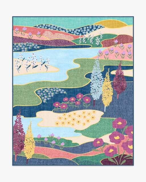 Dreamland Multicolour Bright Rug Blue - 245x305 - Machine Washable Area Rug - Kid & Pet Friendly - Indoor Rugs - Ruggable - image 1