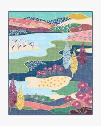 Dreamland Multicolour Bright Rug Blue - 245x305 - Machine Washable Area Rug - Kid & Pet Friendly - Indoor Rugs - Ruggable - thumbnail 1
