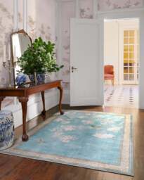 Hampton Soft Blue Rug by Gracie - 275x365 - Machine Washable Area Rug - Kid & Pet Friendly - Indoor Rugs - Ruggable - thumbnail 2