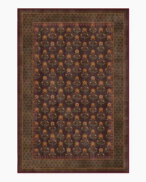Sundara Brown & Olive Rug - 185x275 - Machine Washable Area Rug - Kid & Pet Friendly - Indoor Rugs - Ruggable - image 1