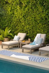 Beach Club Navy & Ivory Outdoor Rug by Gray Malin - 75x215 - Machine Washable Area Rug - Kid & Pet Friendly - Outdoor Rugs - Ruggable - thumbnail 2