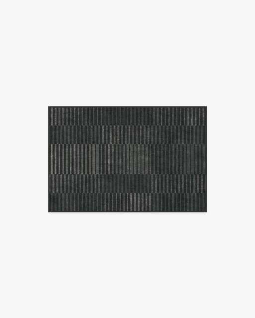 Shadow Stripe Charcoal Flatwoven Rug - 60x90 - Machine Washable Area Rug - Kid & Pet Friendly - Indoor Rugs - Ruggable - image 1